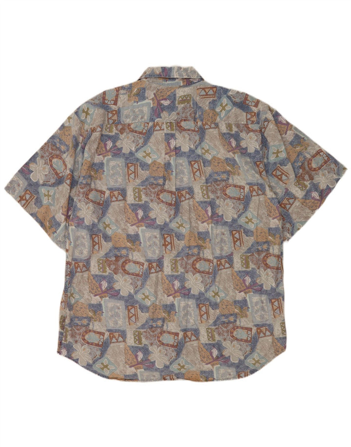 FILA Chemise à manches courtes homme 2XL coton fleuri multicolore