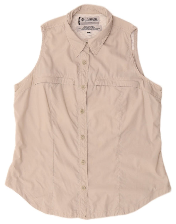 Columbia Chemise sans manches pour femme UK 16 Large Beige