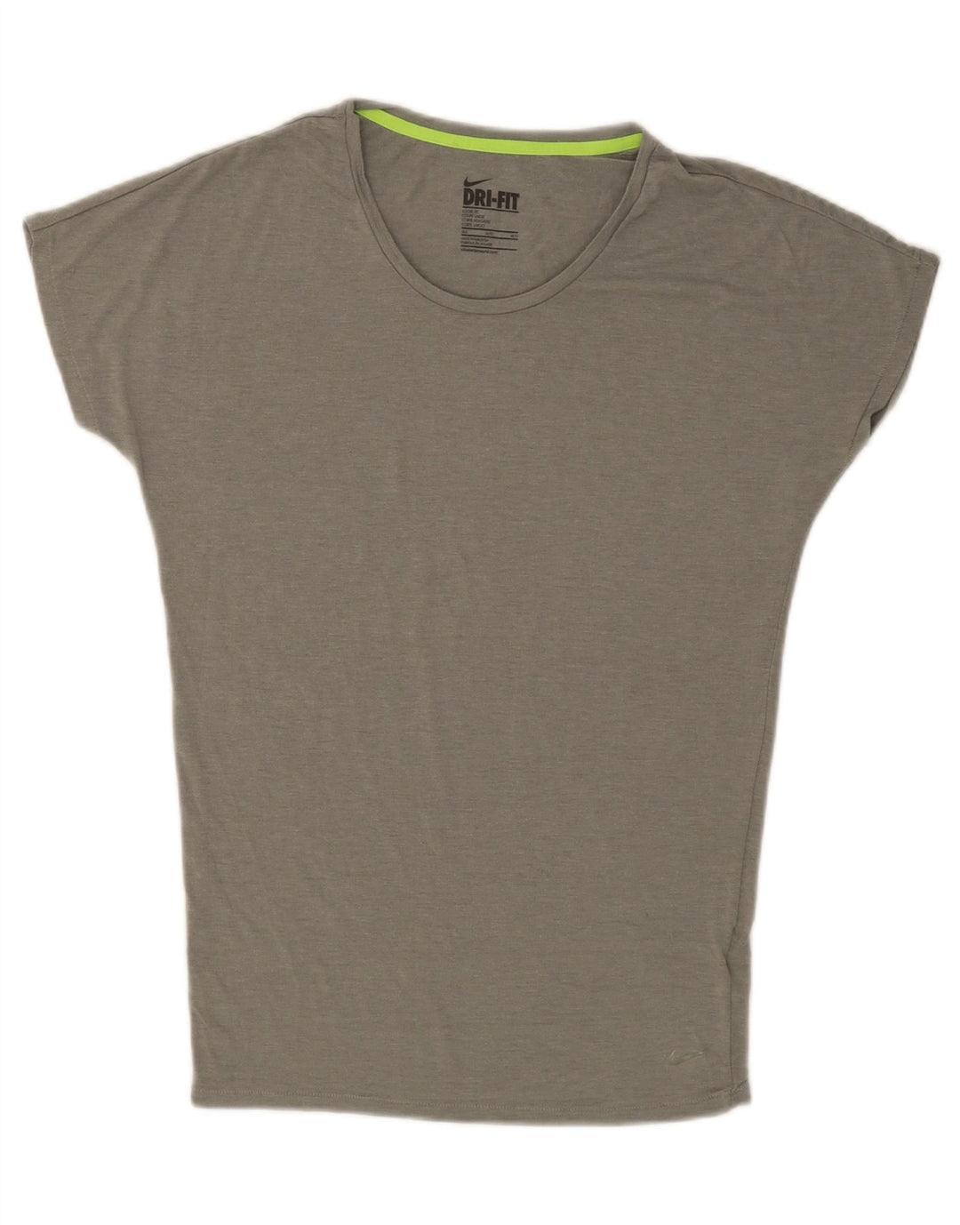 NIKE Womens Dri Fit Loose Fit T-Shirt Top UK 14 Medium Grey Polyester Vintage Nike and Second-Hand Nike from Messina Hembry 