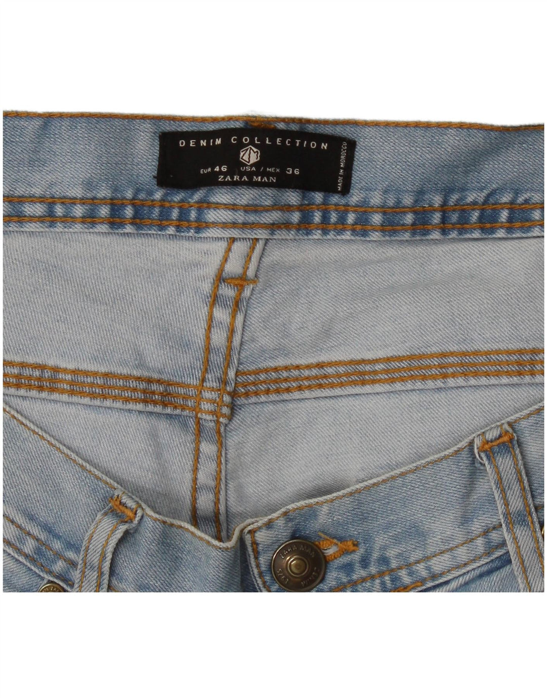 Zara Jean Slim Homme EU 46 XL W36 L32 Bleu