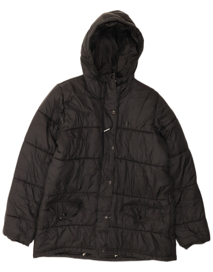 Adidas Veste rembourrée à capuche pour femme EU 40 Medium Noir Polyester