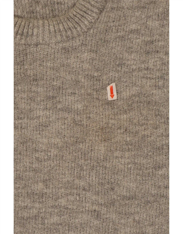 Zara Pull Col Rond Homme Gris Moyen Acrylique Moucheté