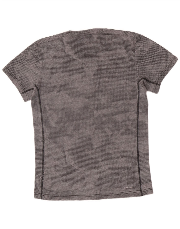 Adidas Hommes Climalite T-Shirt Haut Petit Gris Camouflage Polyester