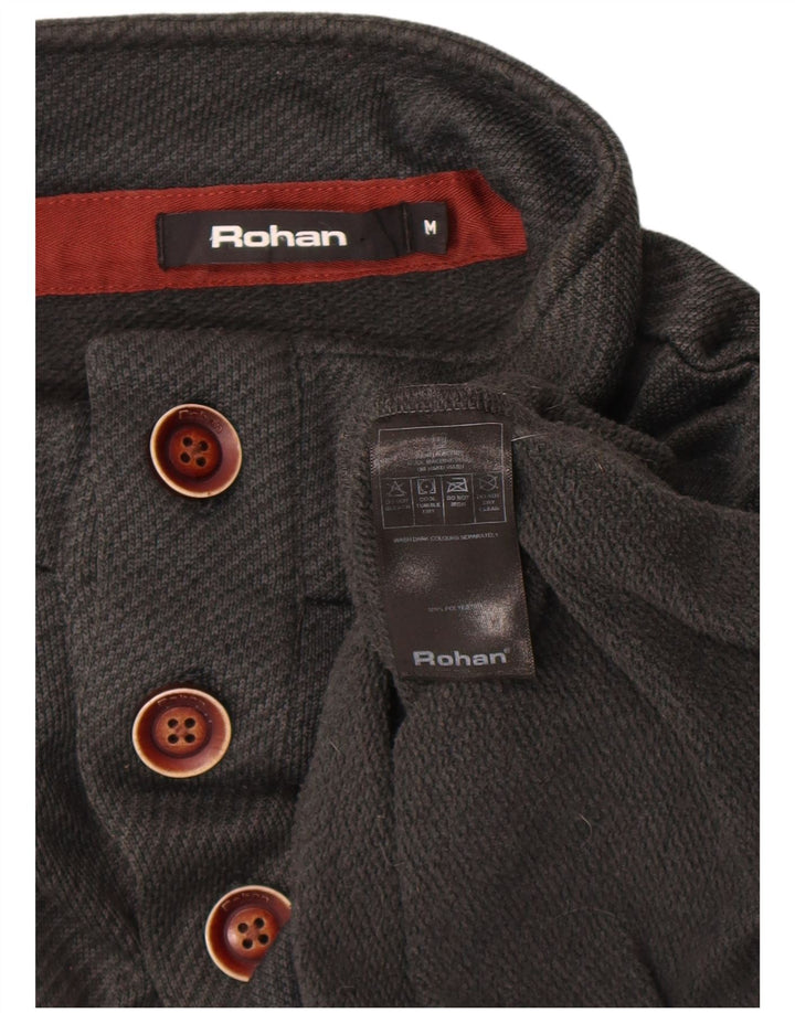 Rohan Sweat-shirt à col boutonné pour homme Gris moyen Polyester