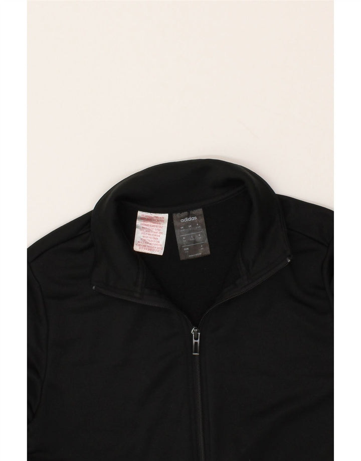 ADIDAS Boys Graphic Tracksuit Top Jacket 13-14 Years Black Polyester Vintage Adidas and Second-Hand Adidas from Messina Hembry 