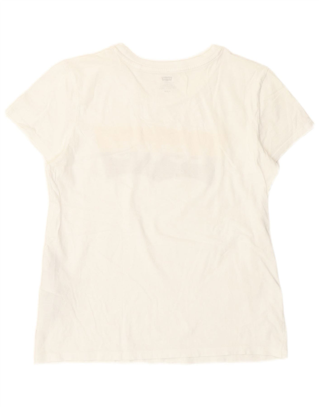 Levi's T-Shirt Graphique Femme UK 14 Coton Blanc Moyen