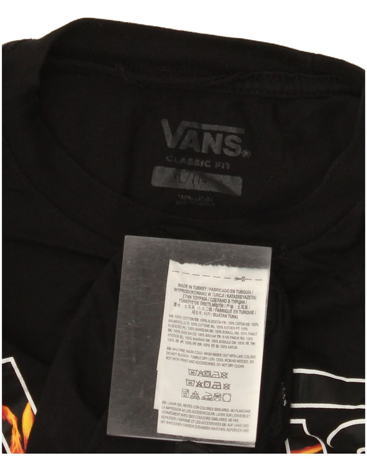 VANS Haut graphique à manches longues pour garçon 13-14 ans XL Noir Colourblock