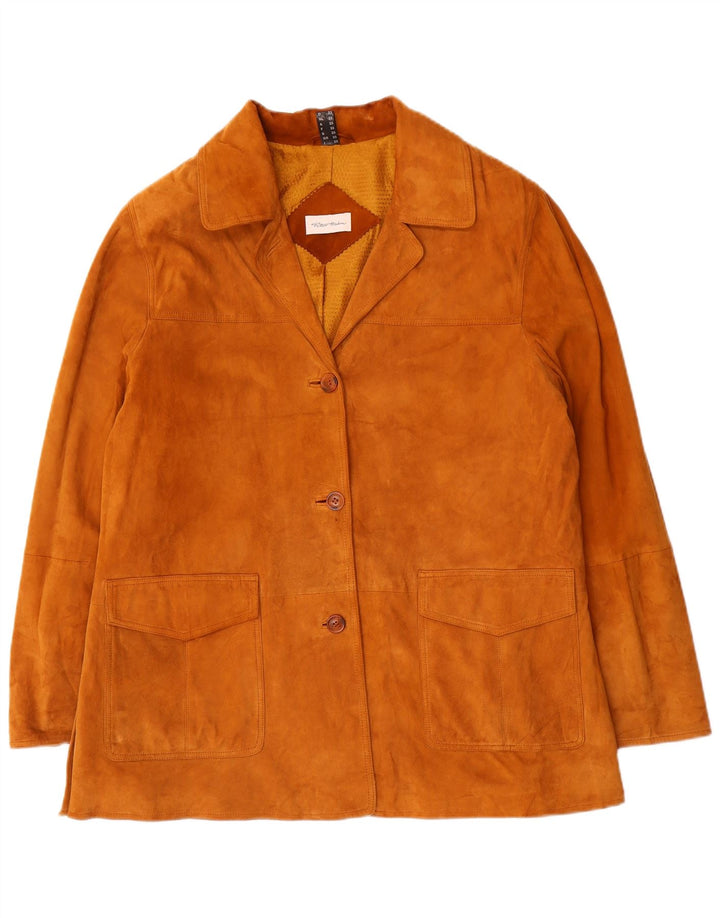 Peter Hahn Veste en daim pour femme US 23 3XL Cuir marron