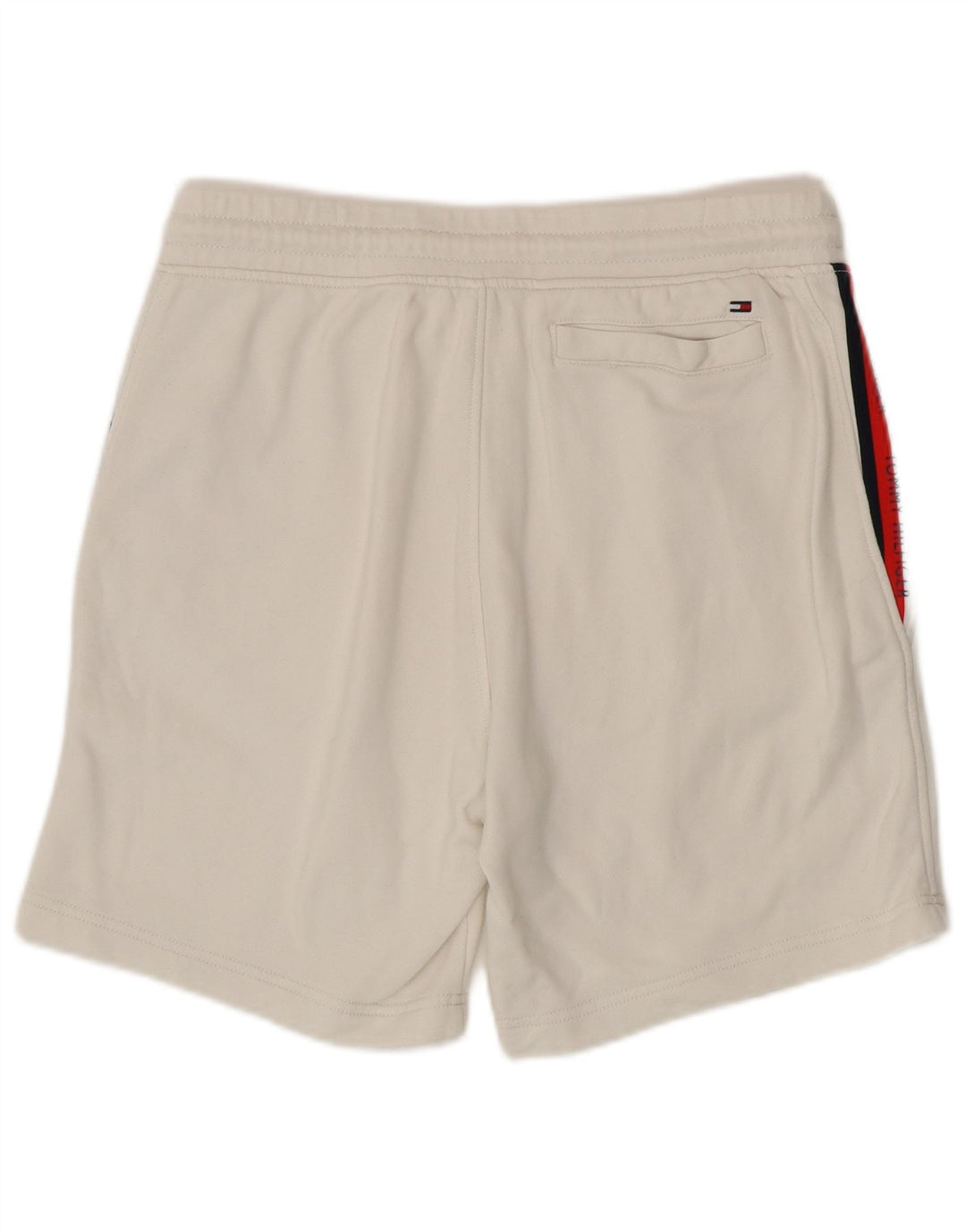 TOMMY HILFIGER Short de Sport Graphique Homme Blanc Moyen Coton