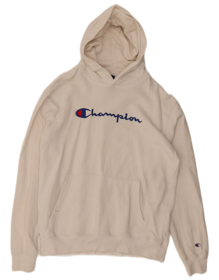 Champion Pull à capuche graphique pour homme - Grand blanc