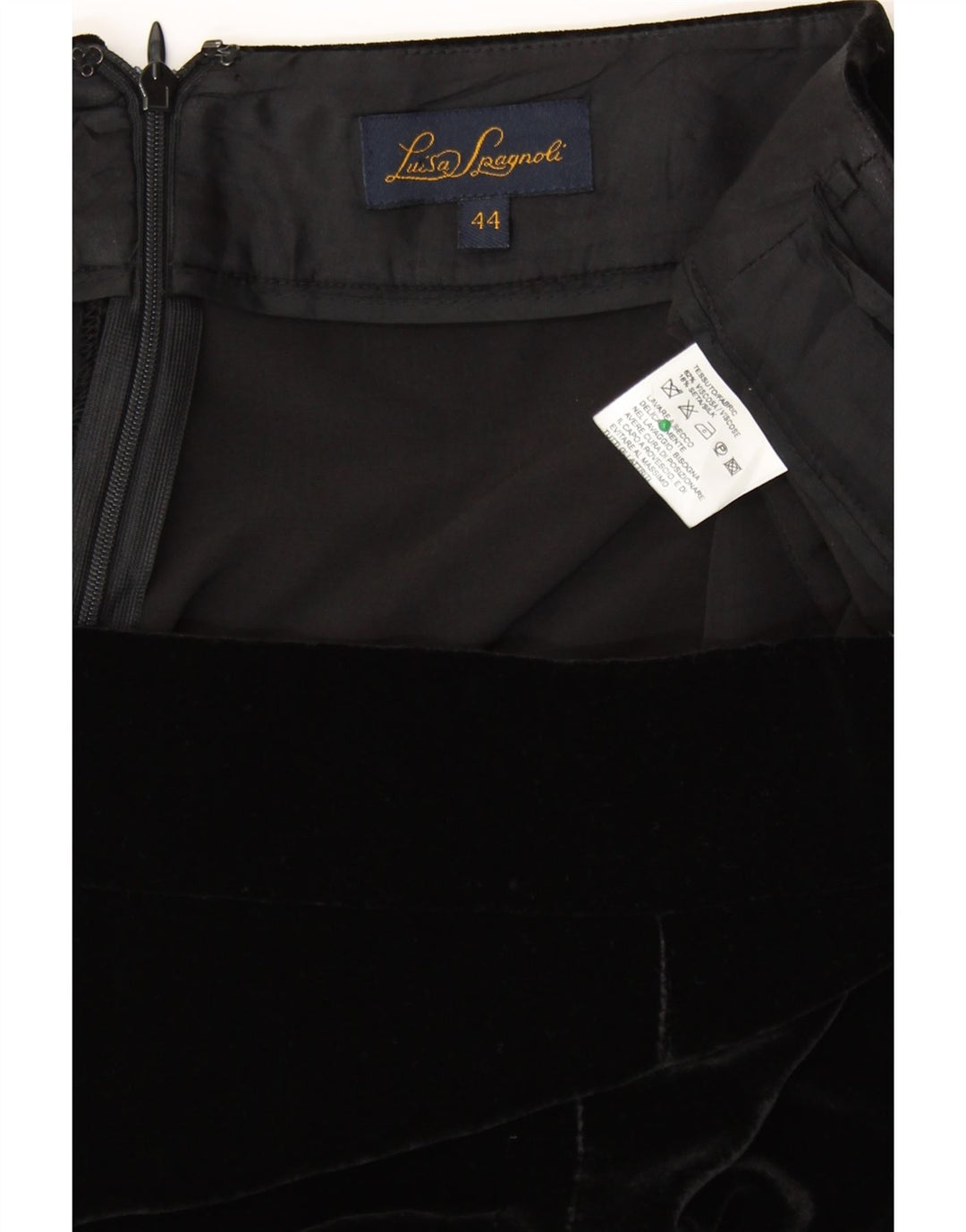 LUISA SPAGNOLI Pantalon décontracté en velours pour femme IT 44 Medium W34 L31 Noir