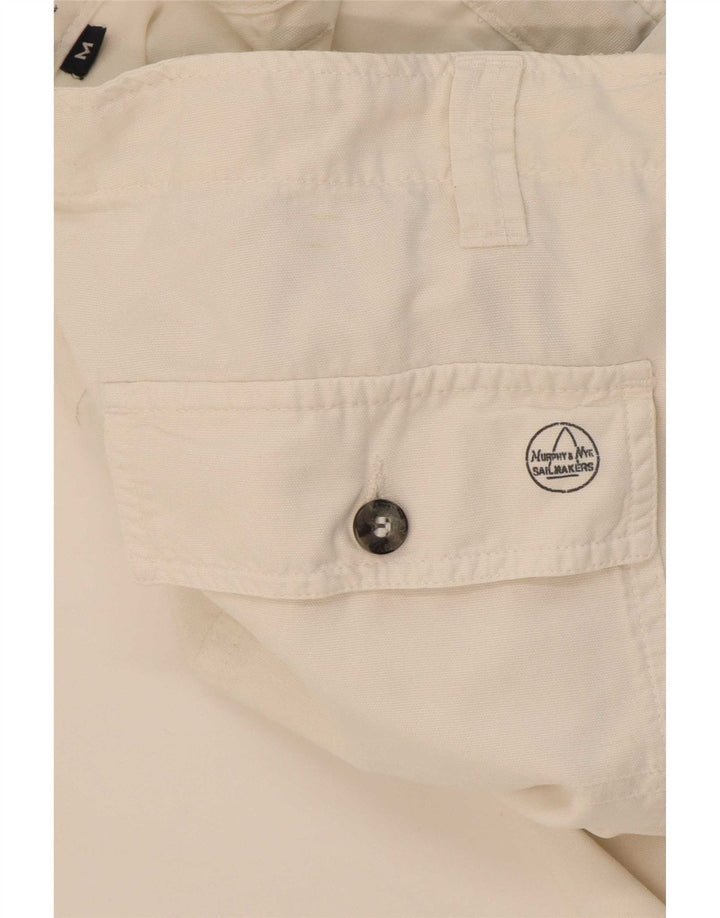 Murphy & Nye Pantalon Chino Droit Homme Moyen W32 L32 Coton Blanc