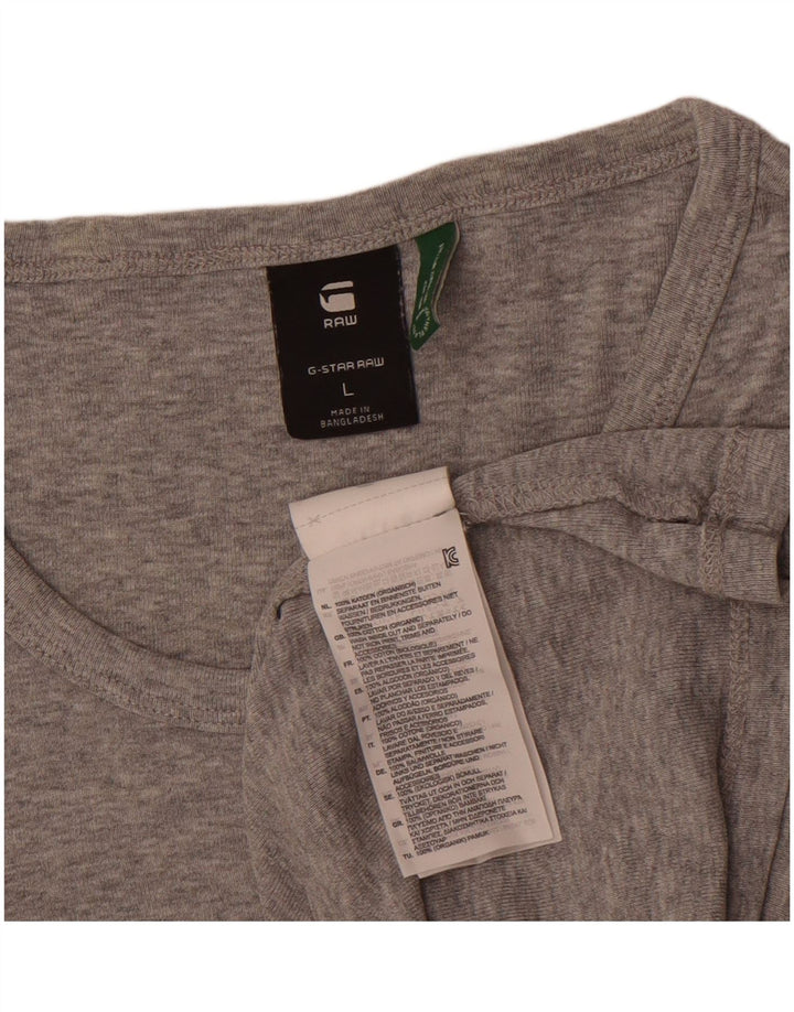G-Star Homme T-Shirt Top Large Gris Moucheté Coton