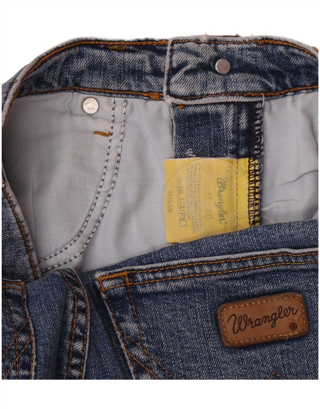 Wrangler Jean Slim Susan Femme W31 L30 Bleu Coton