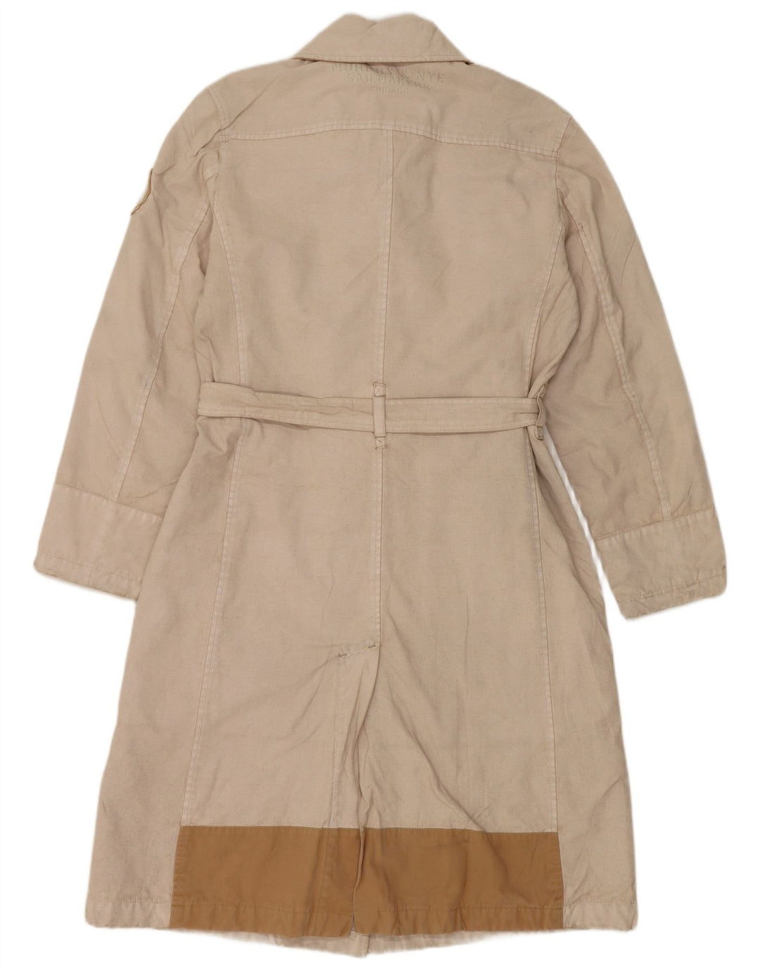 MURPHY & NYE Manteau croisé pour femme UK 14 Coton beige moyen