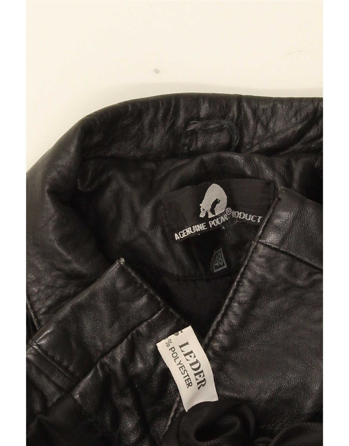 Veste en cuir femme vintage IT 48 XL Cuir noir