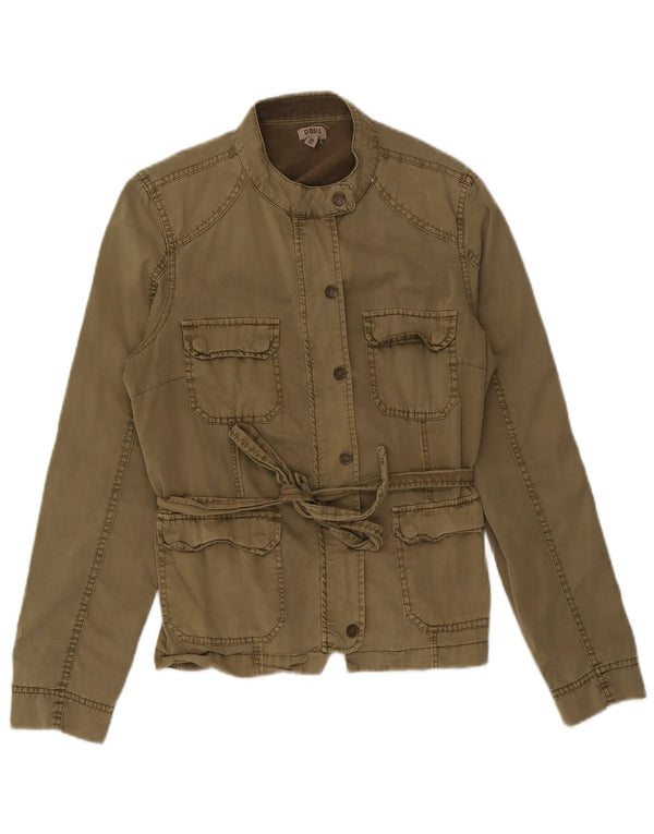 Oasis Veste utilitaire pour femme UK 14 Coton kaki moyen
