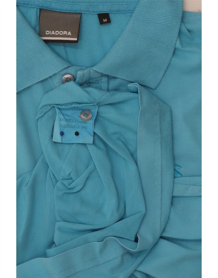 Diadora Polo Homme Bleu Moyen Coton