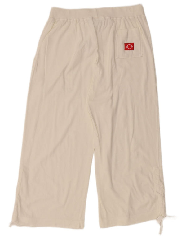 DIADORA Pantalon de survêtement Capri à jambe large pour femme UK 12 Blanc moyen