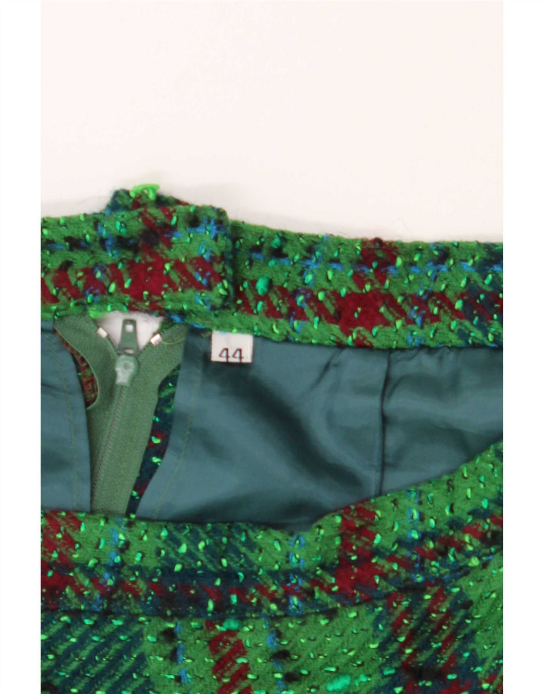jupe crayon femme vintage IT 44 Medium W28 Plaid vert