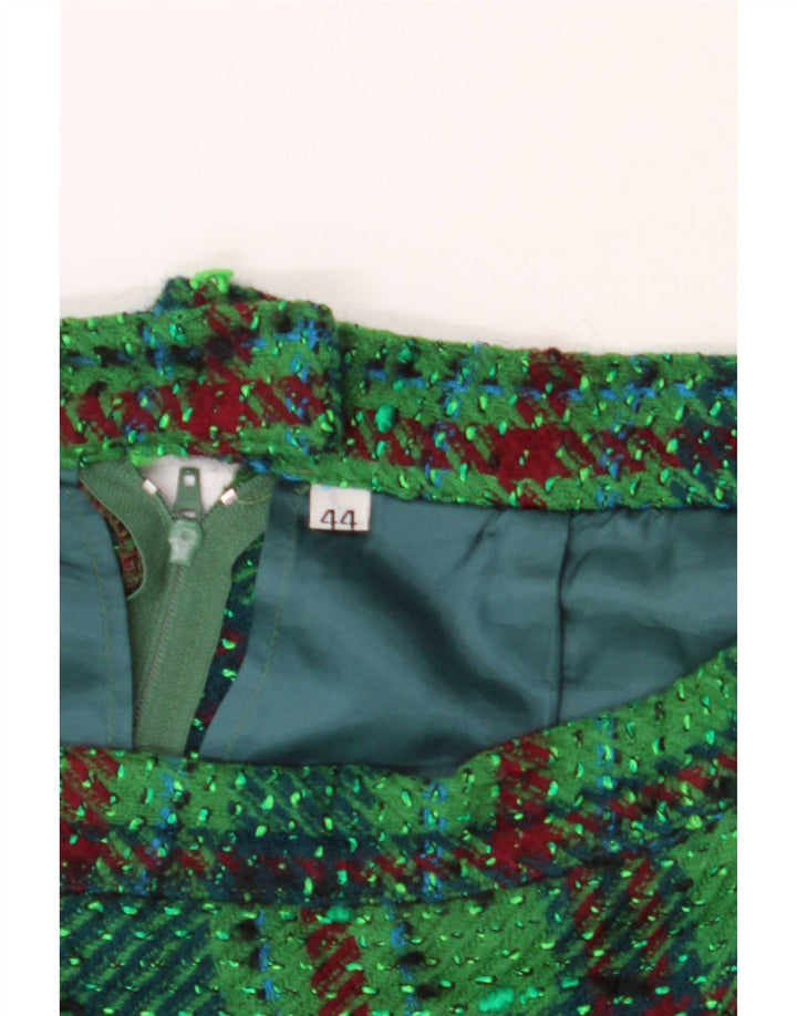 jupe crayon femme vintage IT 44 Medium W28 Plaid vert