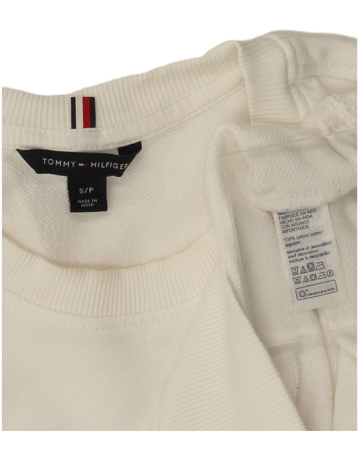 Tommy Hilfiger Sweat-shirt graphique pour homme Petit coton blanc