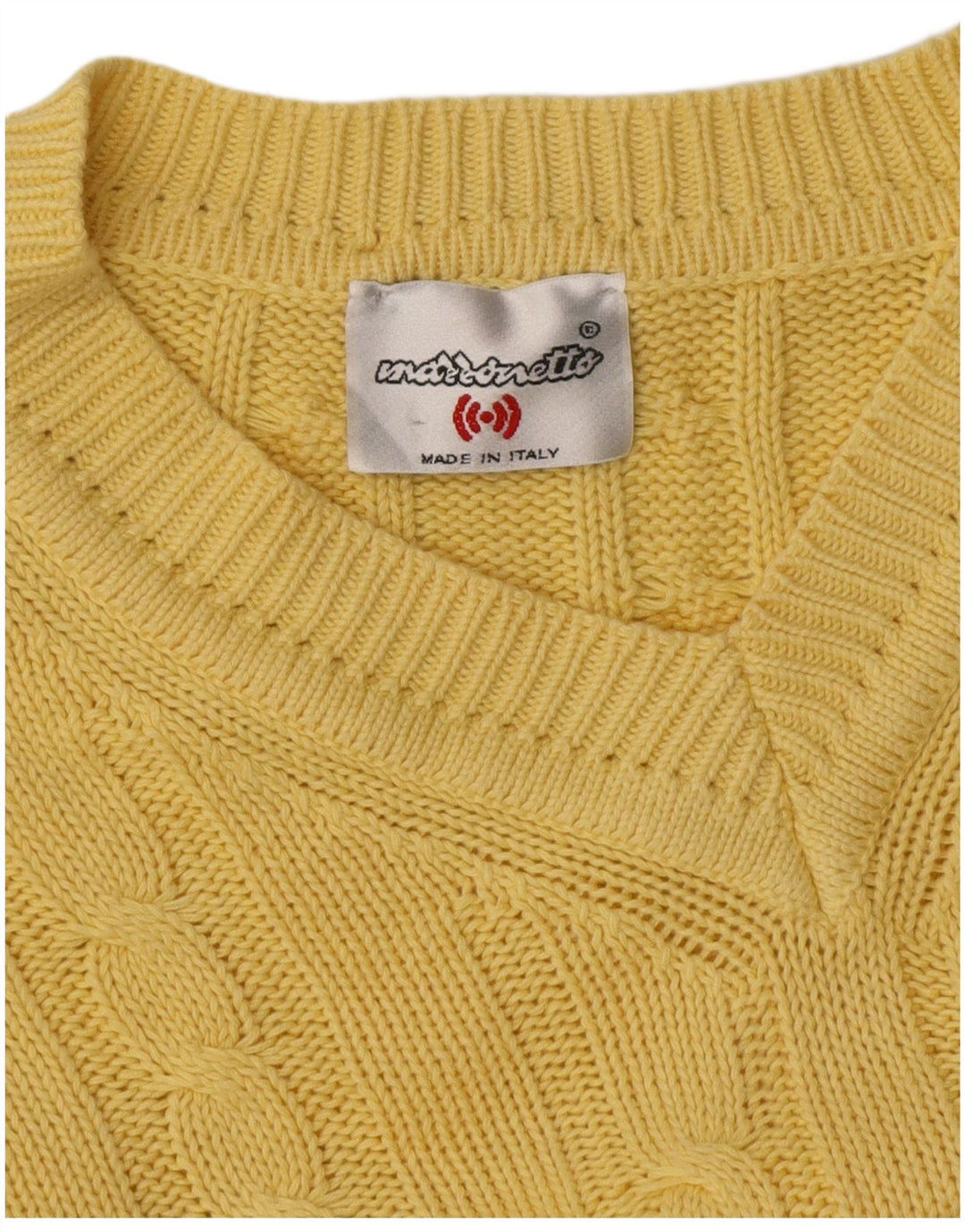 Mazzonetto Pull Col V Homme Jaune Moyen Coton