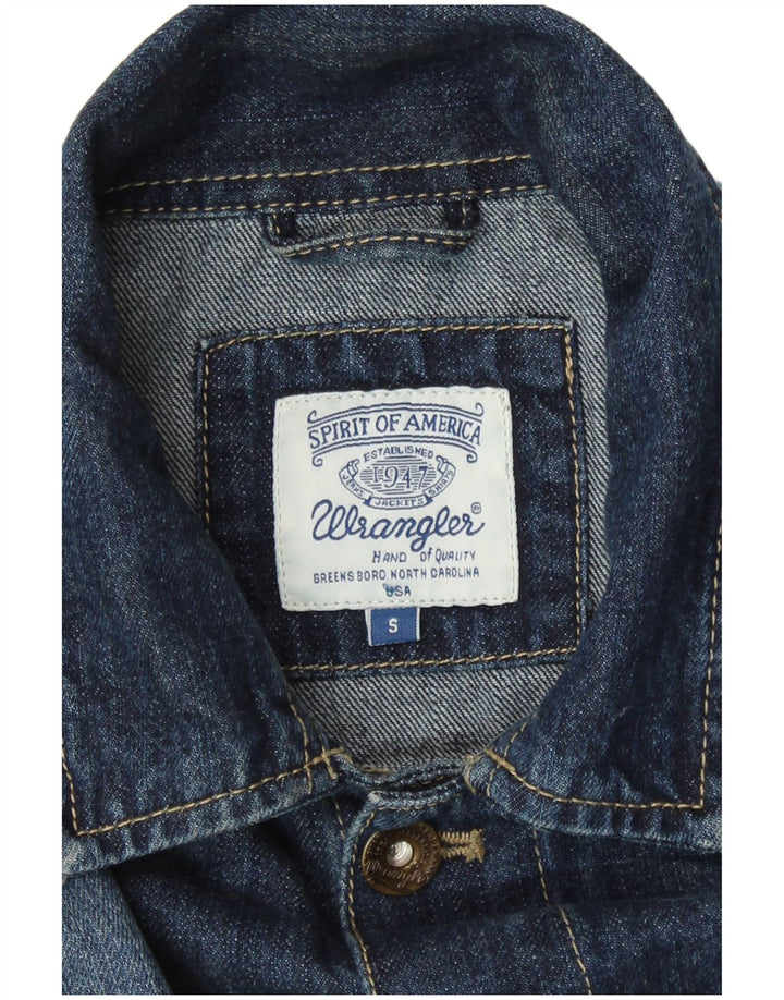 Wrangler Veste en jean pour homme UK 36 Petit coton bleu marine