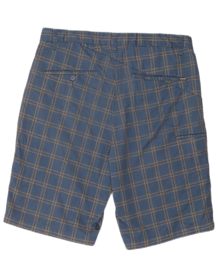 Volcom Short Chino Homme W34 Grand Carreau Bleu Polyester
