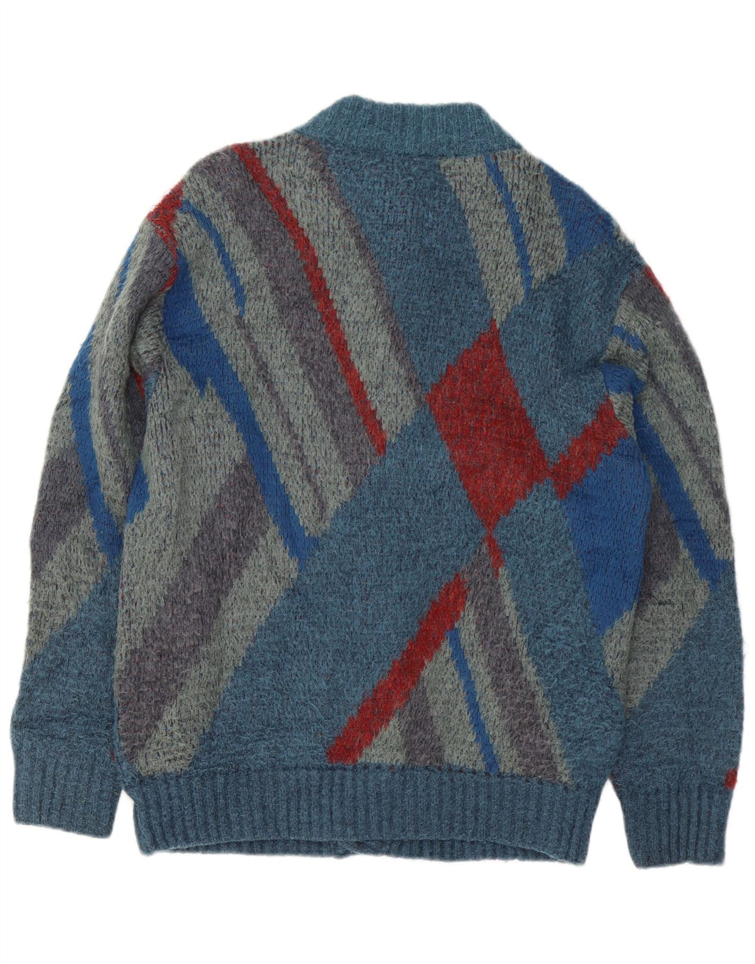 Maglificio Pull Cardigan Homme IT 48 Acrylique Géométrique Bleu Moyen