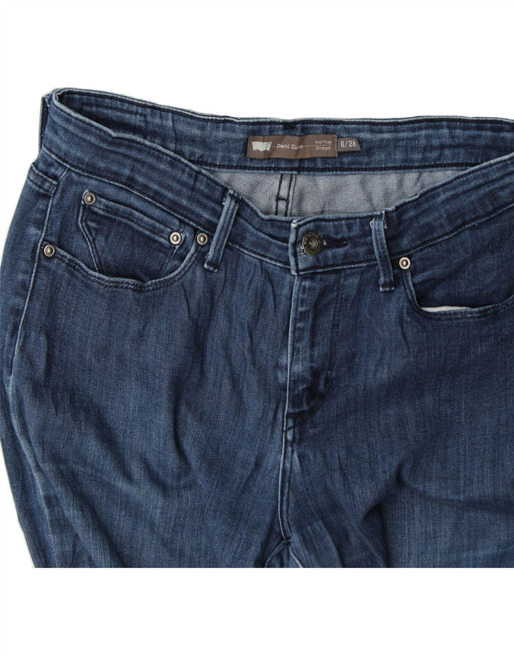 LEVI'S Womens Mid Rise Straight Jeans US 6 Medium W28 L34 Blue Cotton Vintage Levi's and Second-Hand Levi's from Messina Hembry 