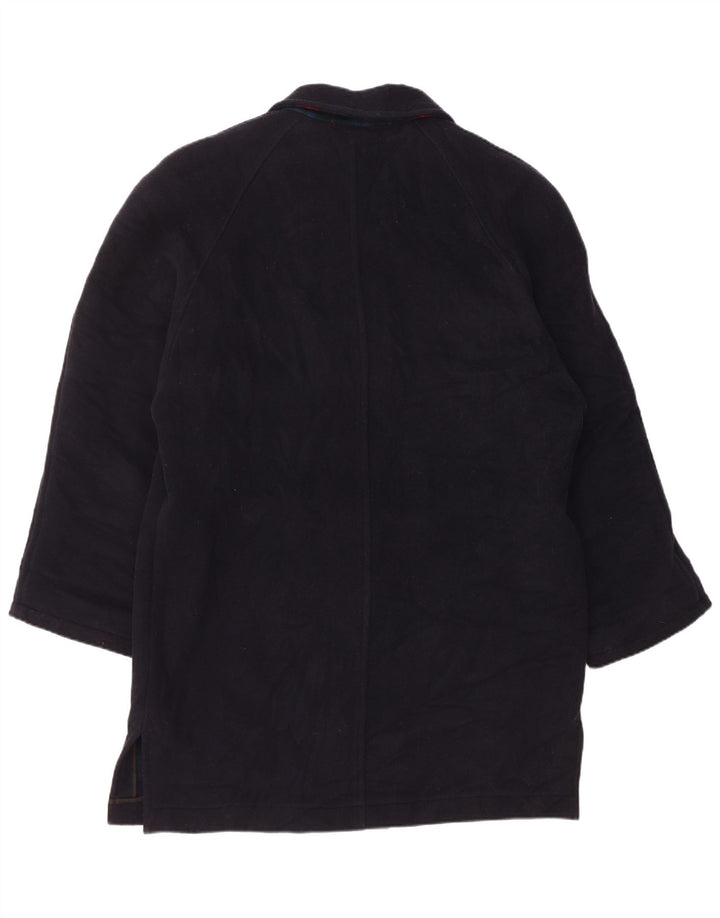 PIERRE CARDIN Manteau Homme UK 40 Large Bleu Marine Cachemire