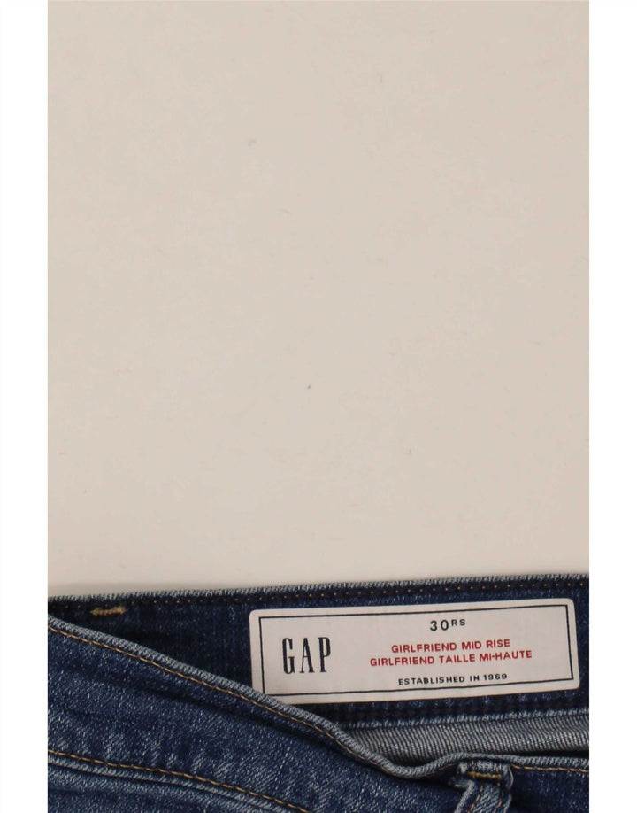 Gap Jean slim taille mi-haute en détresse pour femme Girlfriend W30 L27 Bleu