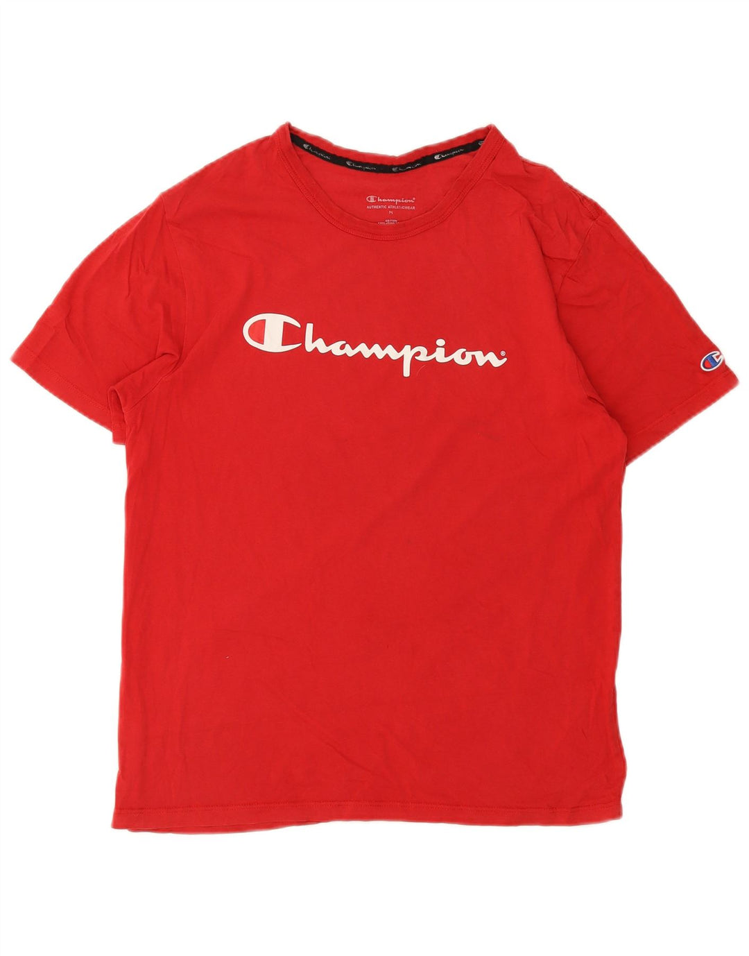 Champion T-Shirt Graphique Homme Rouge Moyen Coton