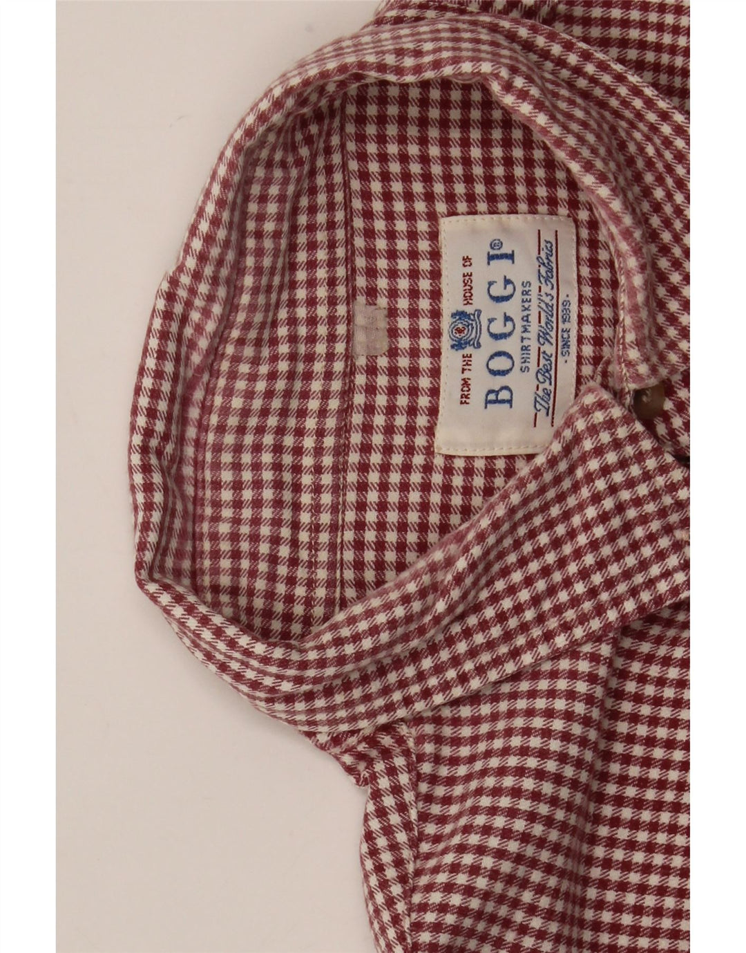 Boggi Chemise Homme Grand Vichy Rouge