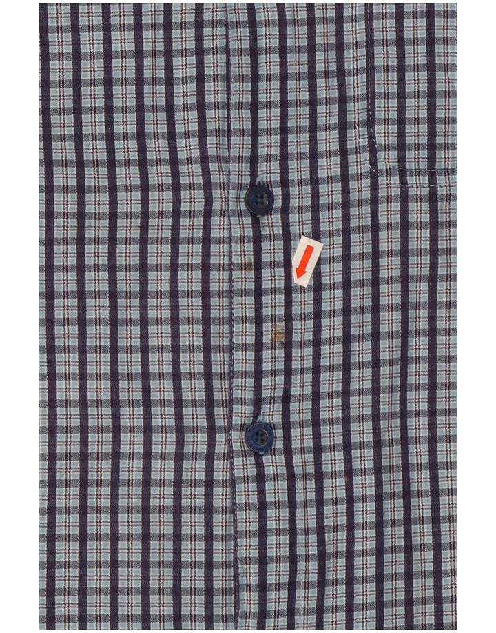 Mountain Warehouse Chemise à manches courtes pour homme à carreaux bleus