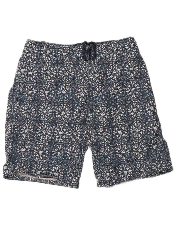 Short de Bain Homme Fat Face Coton Géométrique Bleu Marine Moyen