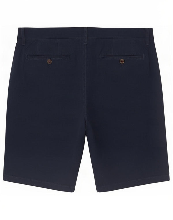 Marks & Spencer Short chino pour homme Large W34 Bleu marine à carreaux en coton
