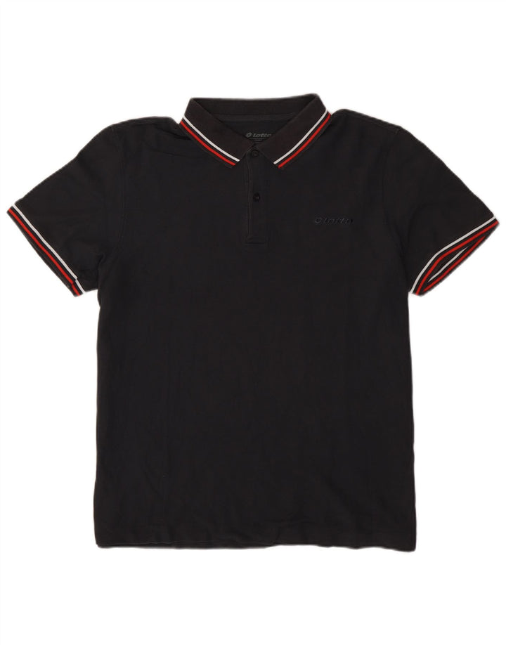Lotto Polo Homme XL Noir Rayé