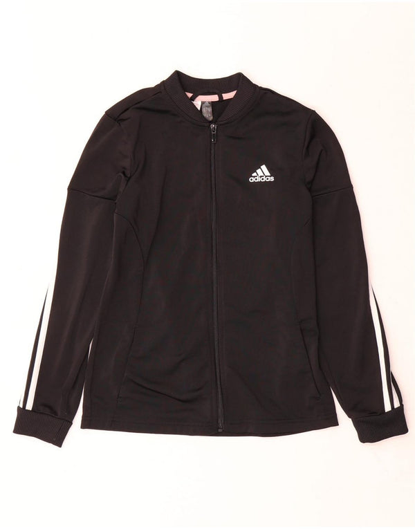 Veste de survêtement Adidas Fille 11-12 ans Noir Polyester