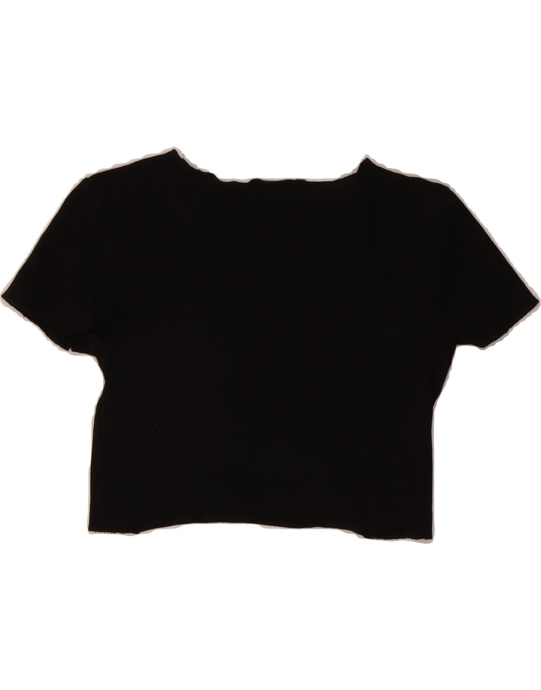 ZARA Womens Crop Blouse Top UK 8 Small Black Cotton Vintage Zara and Second-Hand Zara from Messina Hembry 