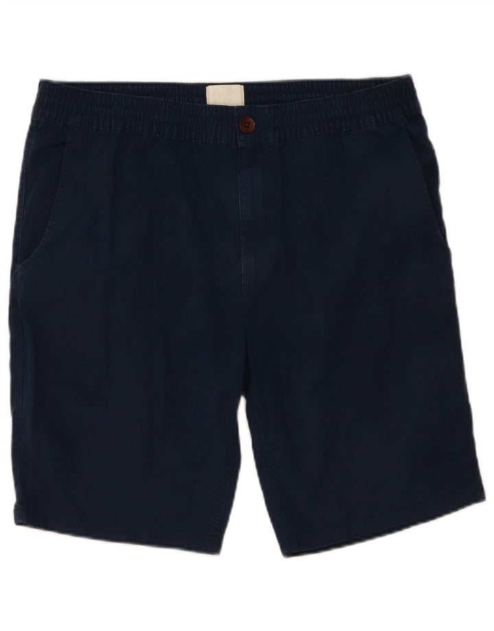 MARKS & SPENCER Short Chino Homme Large W36 Bleu Marine Coton