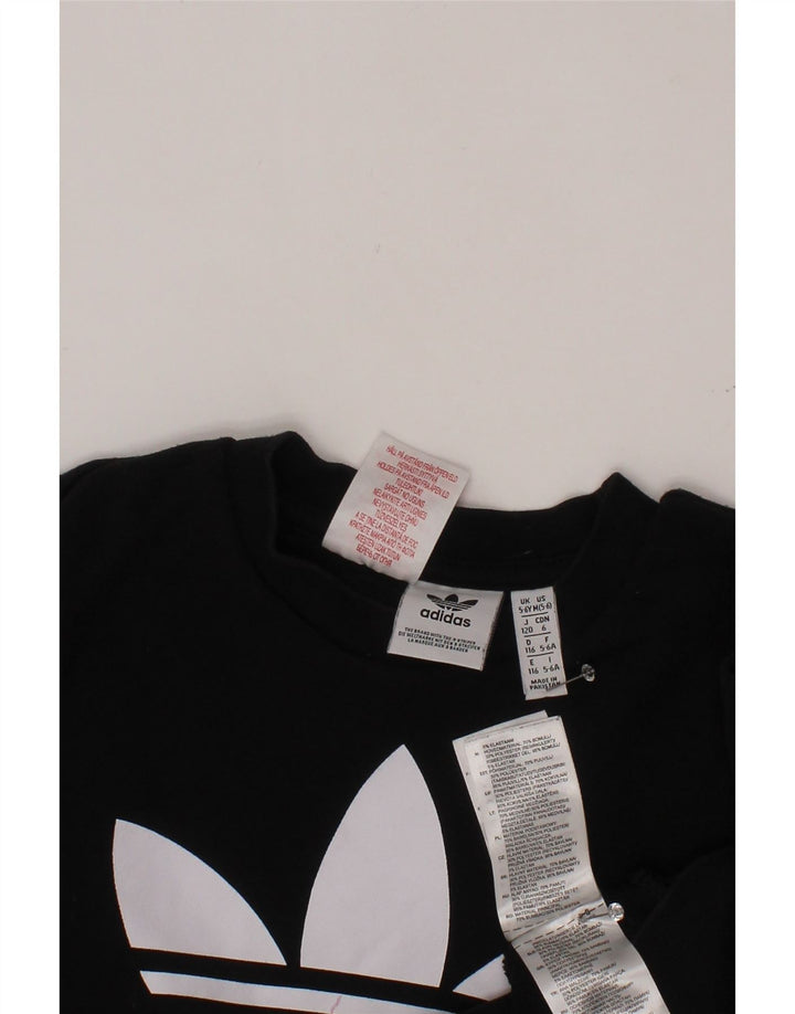 ADIDAS Sweat-shirt graphique pour garçon 5-6 ans Noir Coton