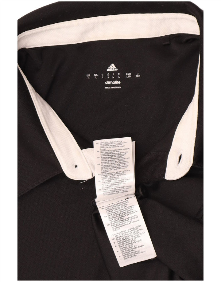Adidas Hommes Climalite Polo Grand Noir Polyester