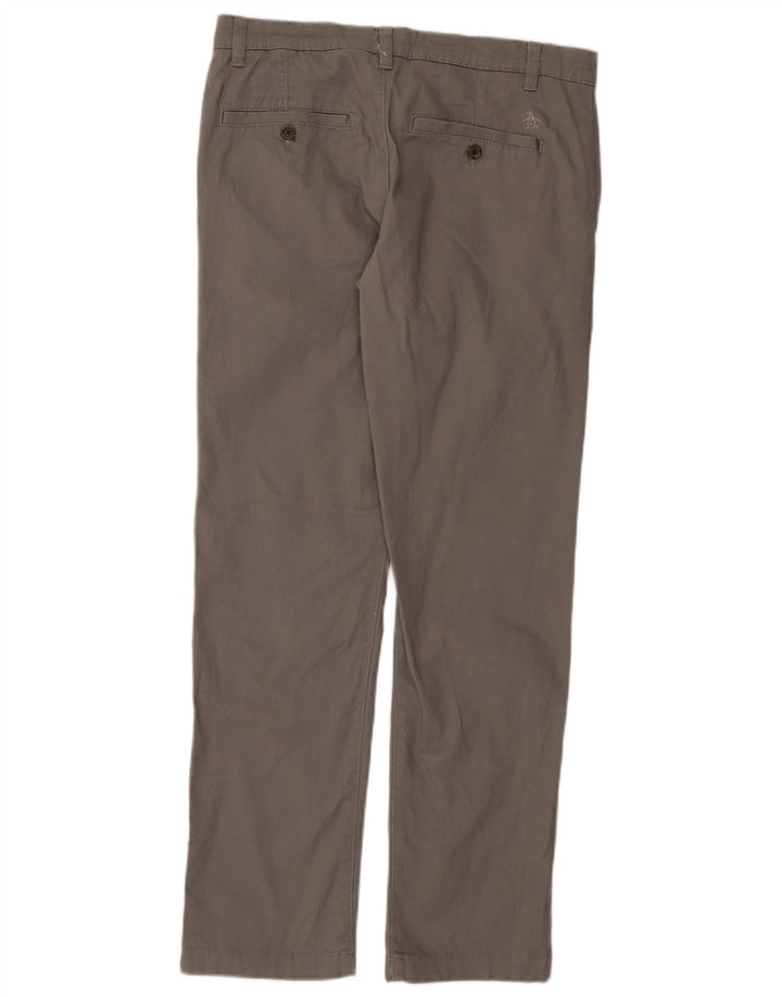 Penguin Pantalon Chino Slim Homme W32 L32 Gris Coton
