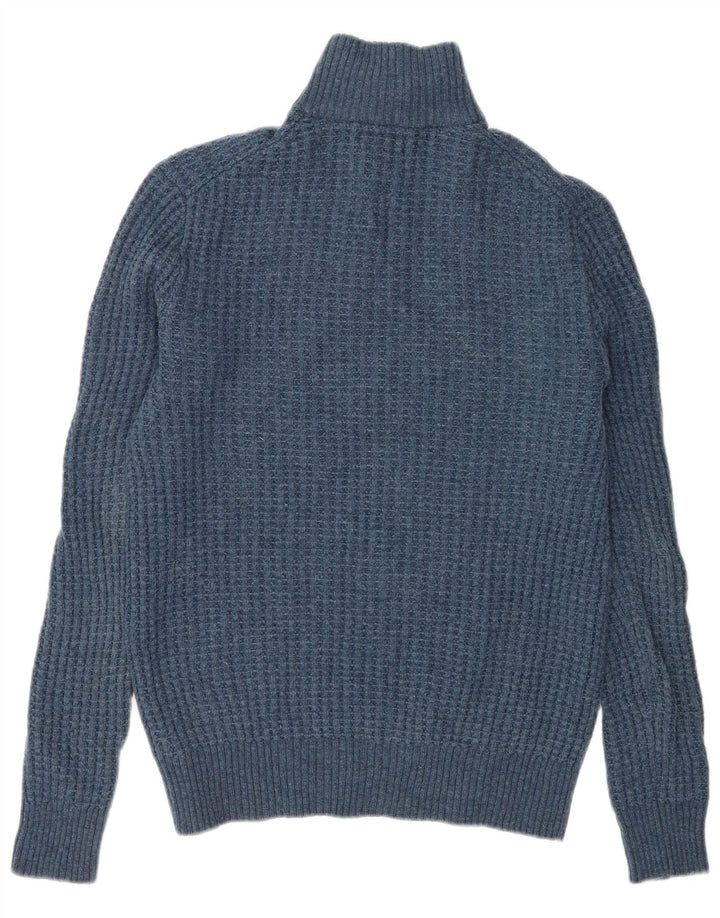 Gap Pull col zippé homme petit bleu laine d'agneau