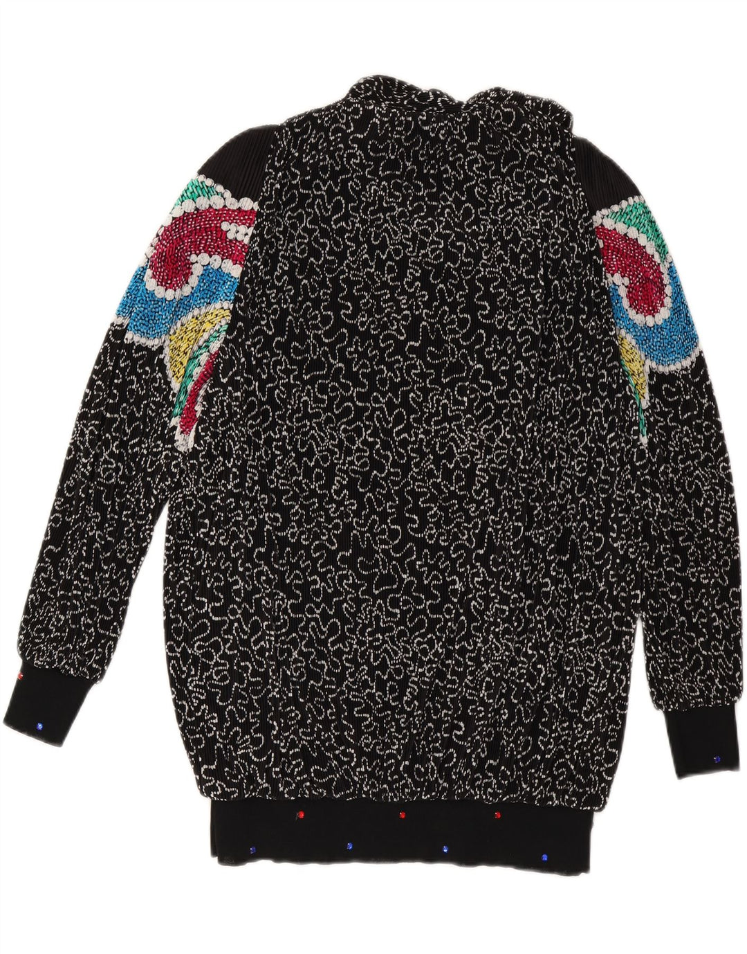 VIRGINIE Pull surdimensionné à col en V pour femme UK 18 XL Noir