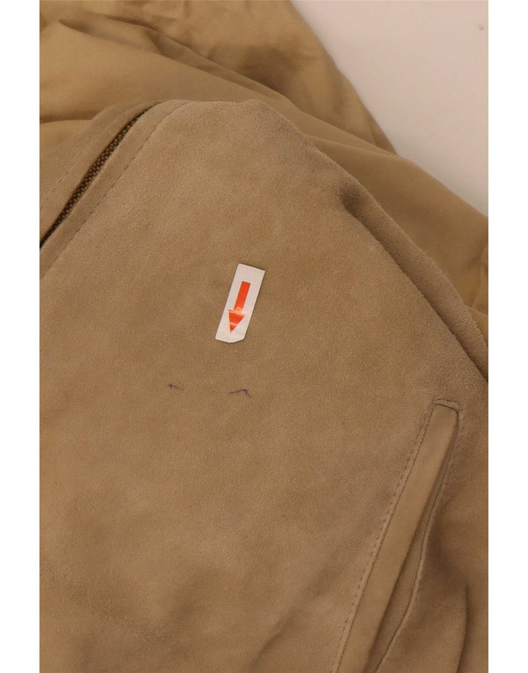veste en daim réversible homme vintage IT 48 cuir beige moyen