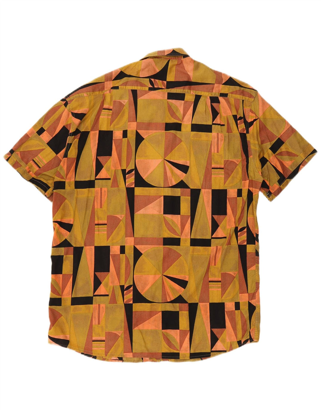 RODRIGO Chemise à Manches Courtes Homme Taille 41/42 Grand Géométrique Multicolore