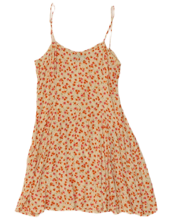 Onyx Robe d'été pour femme UK 4 XS Beige Floral